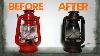 Vintage Coleman Model 231 Double Mantle RED Lantern 31 cm
